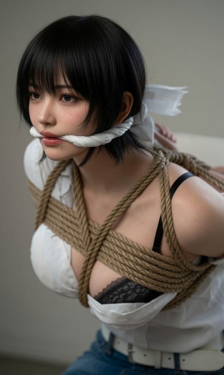 縛られた長身美脚美女1（動画ver2） サンプル1