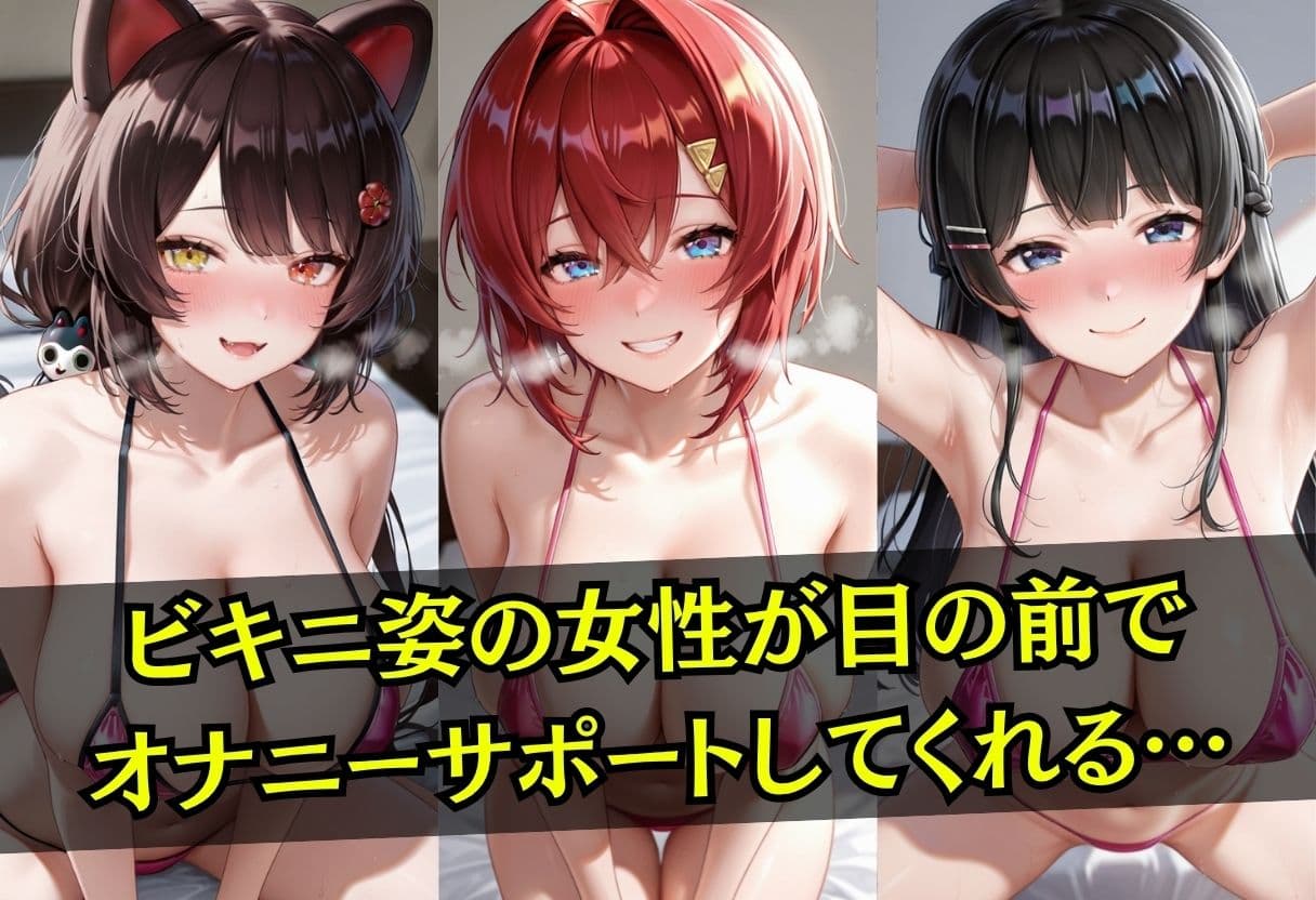 ビキニ姿の女性がオナニーサポート サンプル1