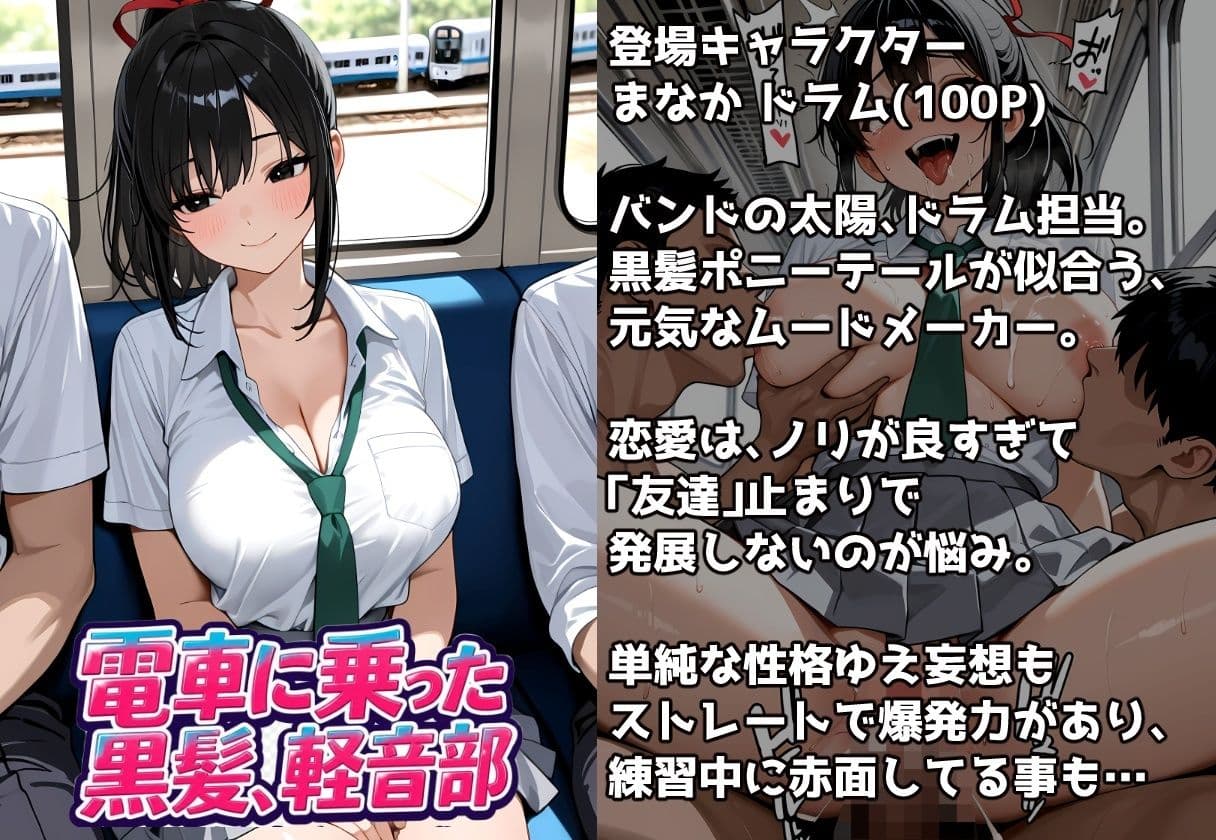 痴●電車に乗った黒髪、軽音部 Vol.1 サンプル6
