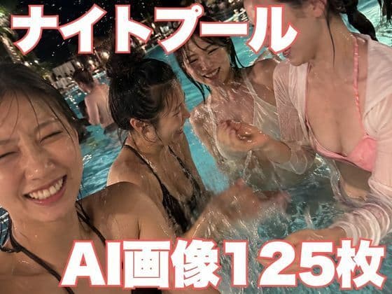 ONP-002 美女だらけのナイトプールに紛れ込んだ夜。紐ビキニ＆後ろ姿125枚【AI美女写真集】