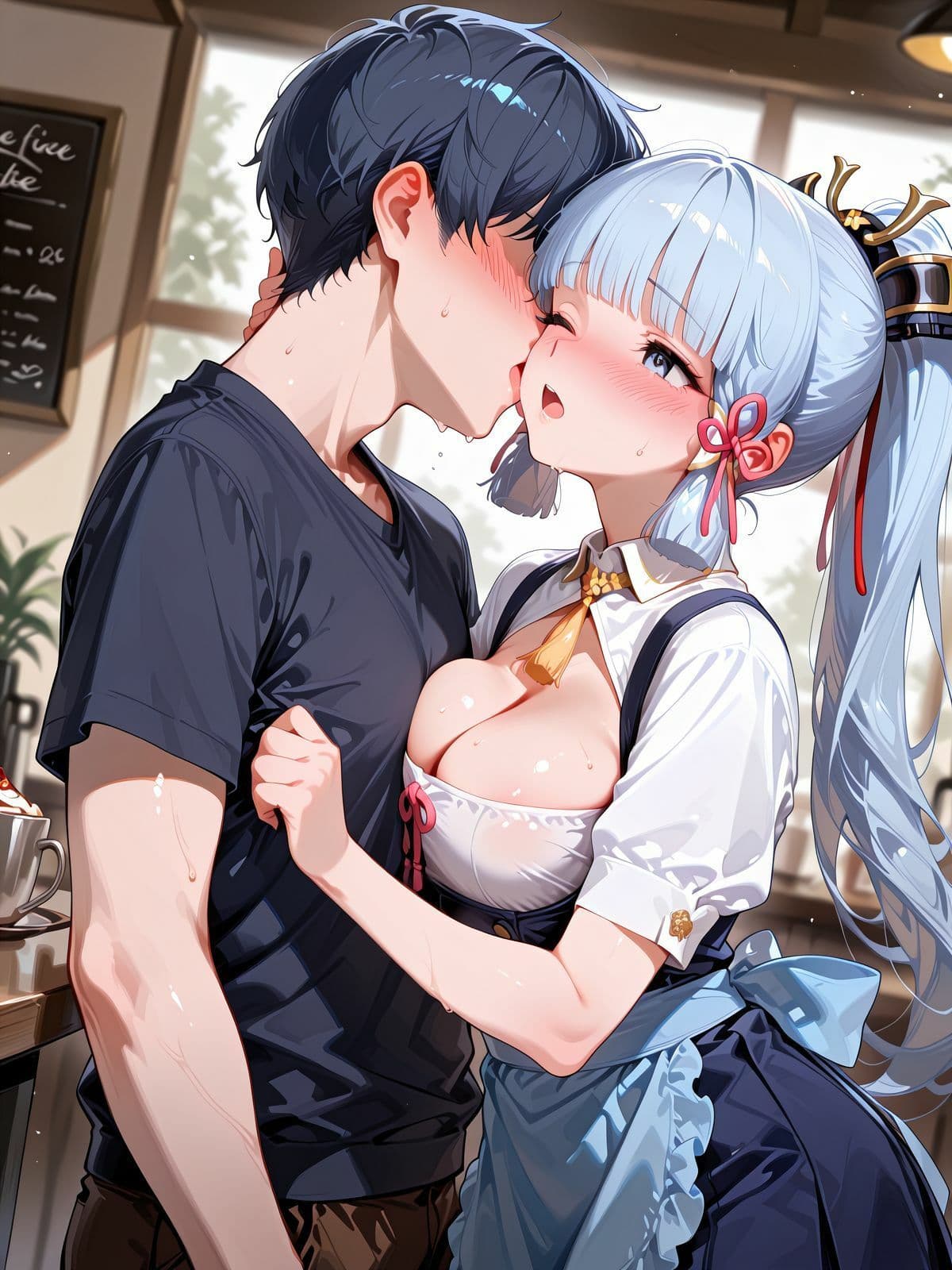 人気ヒロインたちとカフェでえっち サンプル7