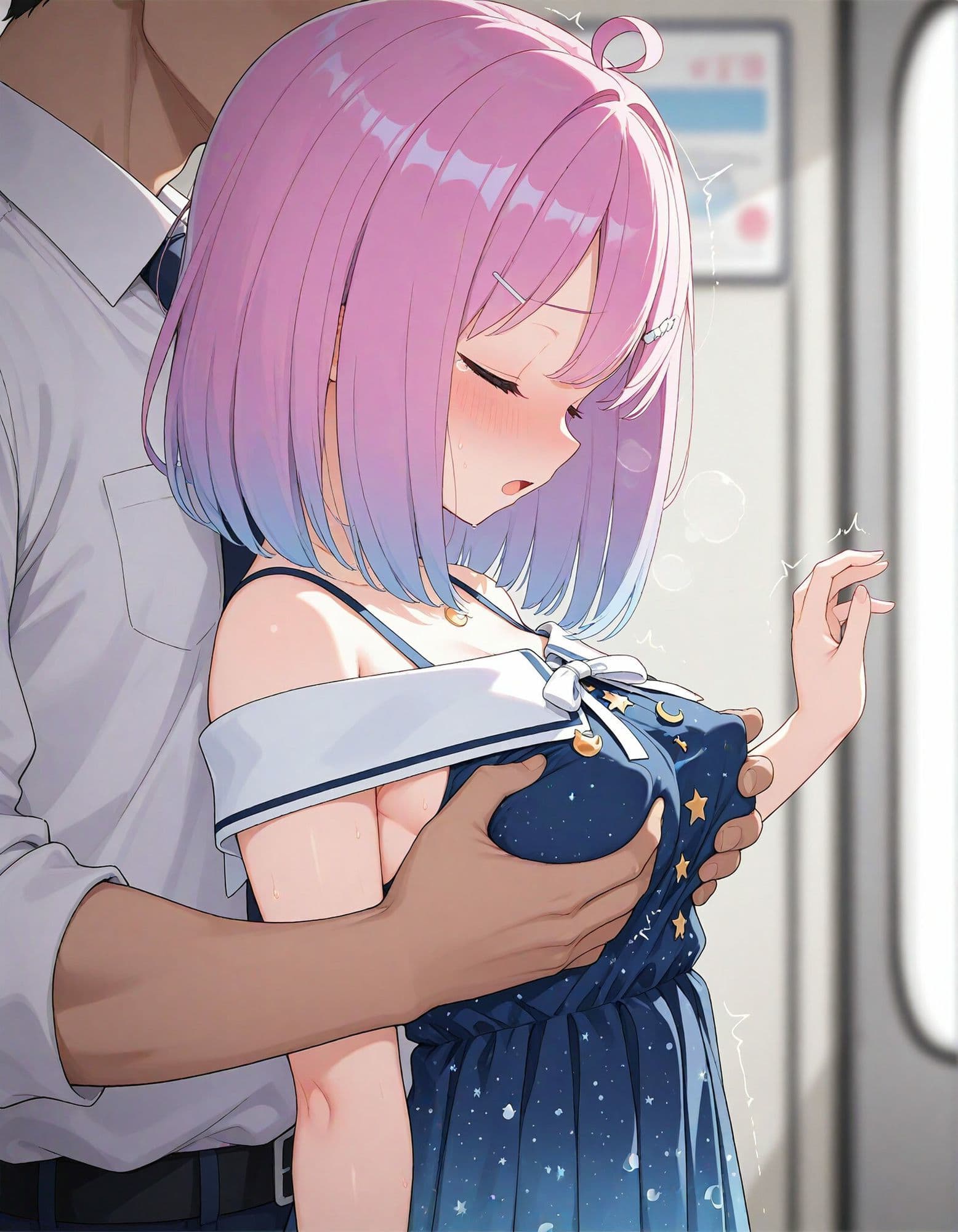 【動画付き】痴●電車 犯●れた少女 姫森ル●ナ編 サンプル7