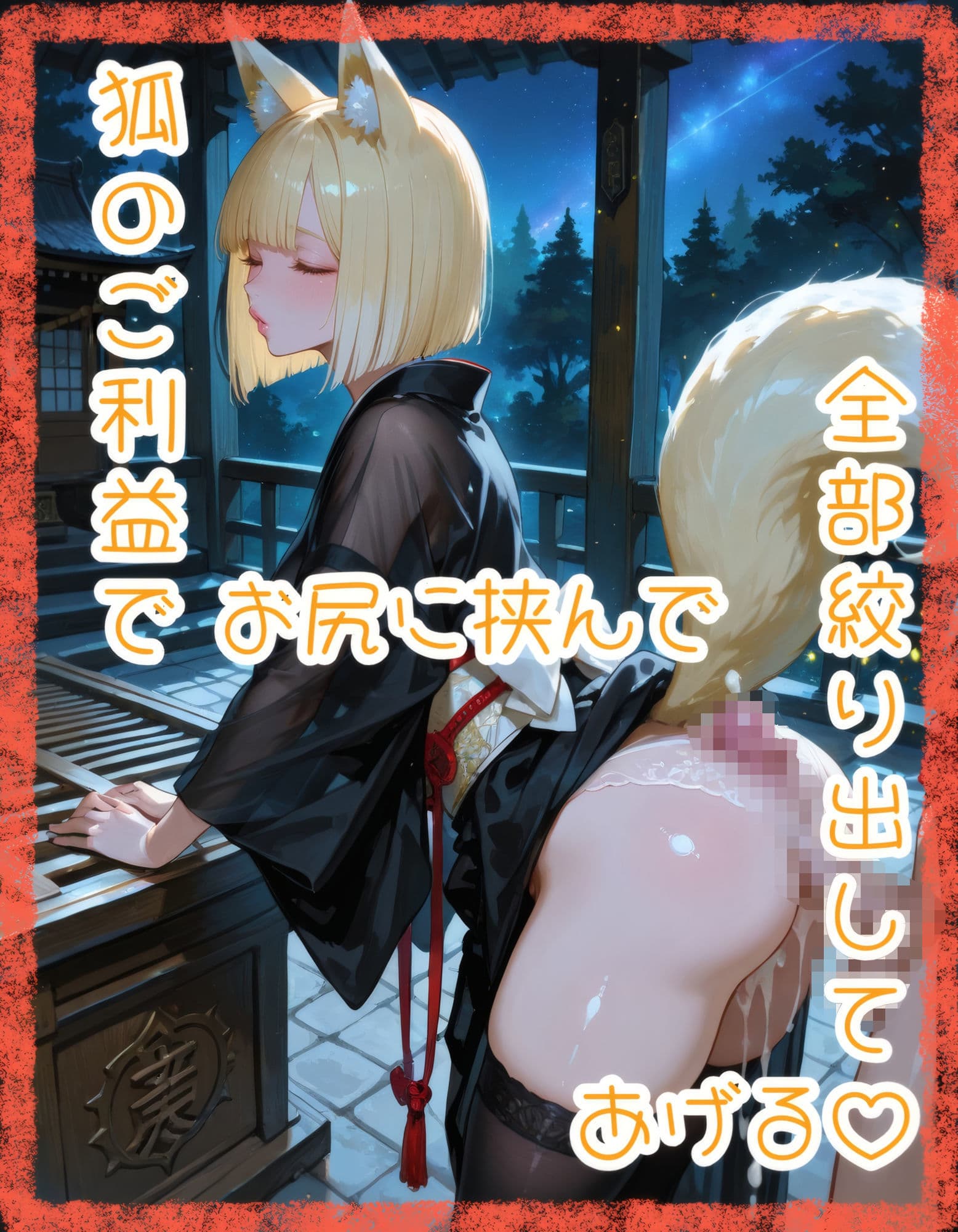 【猫巫女】肉体奉仕（はーと）寄付金収集【狐黒装】 サンプル8