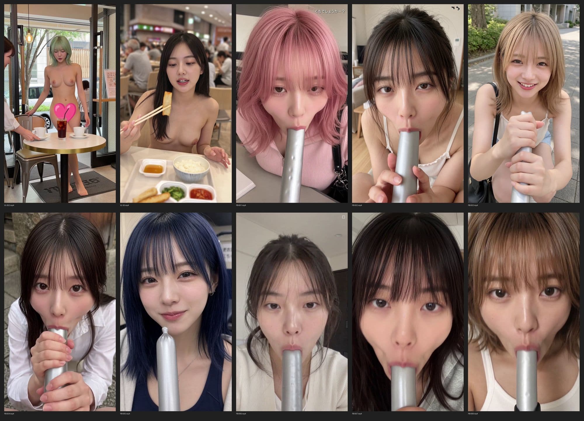 夏だし暑いからもう服なんていらない！全裸になって過ごしてみた！VLOG風ショート動画  ＋  他 サンプル6