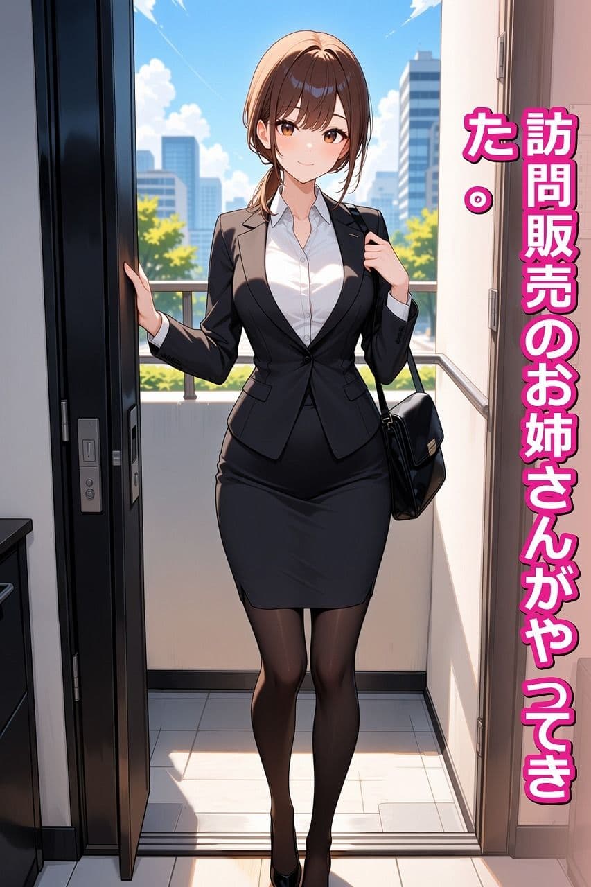 訪問セールスの罠/〜同僚コンビのお姉さんに、心も財布も落とされる〜 サンプル1