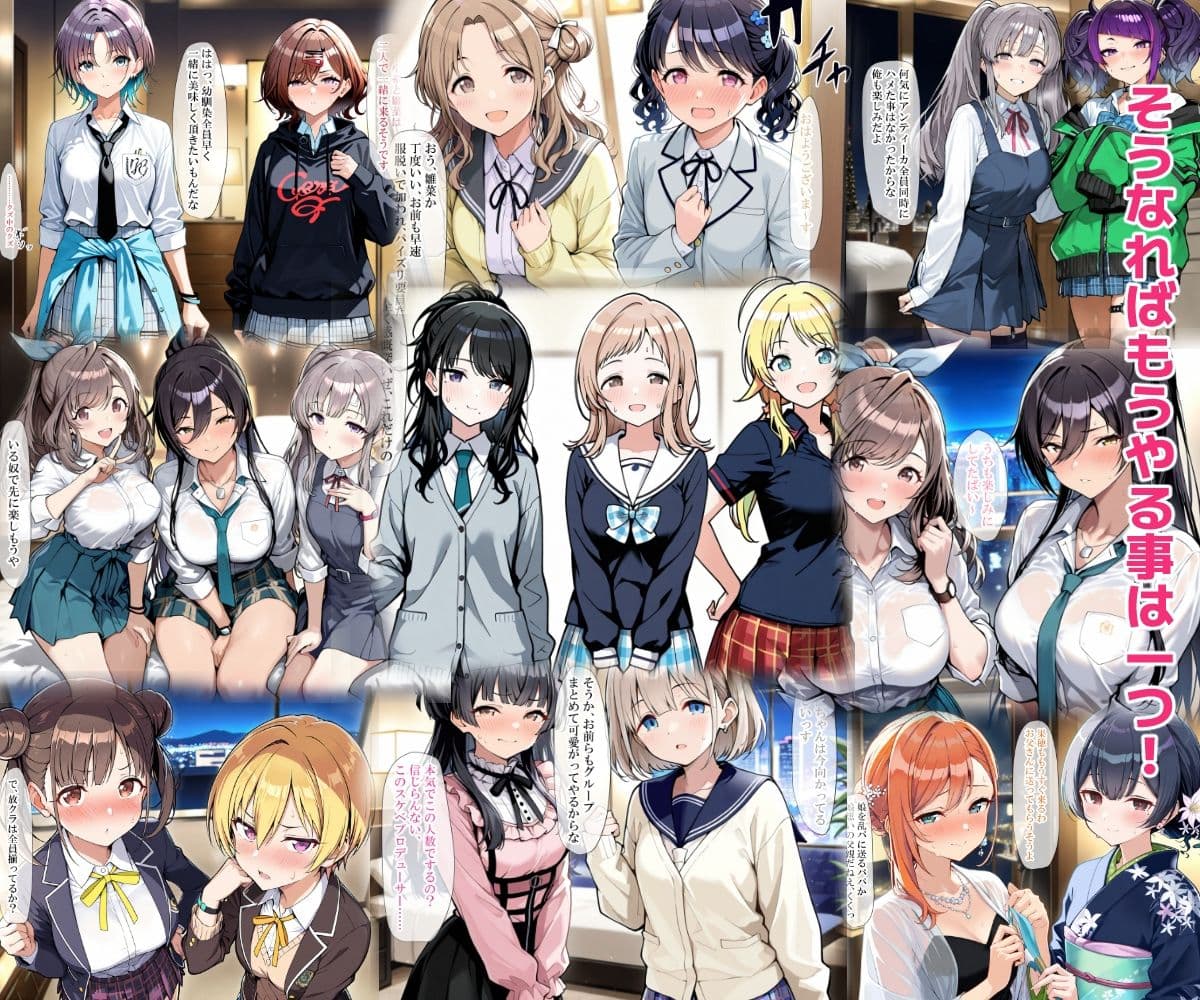 催〇プロデューサーとアイドル事務所ハーレム乱交パーティ サンプル2