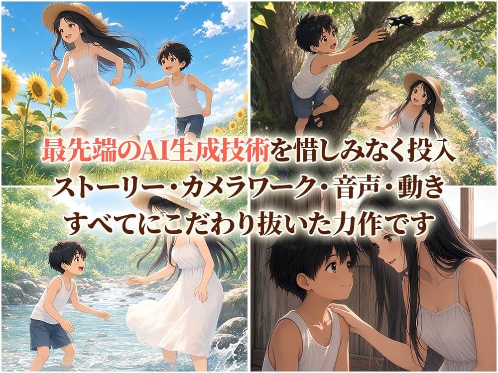 【4Kアニメ】8月のエンドロール 〜あの夏の終わり 僕の秘密基地にやってきた エッチなお姉さん〜 サンプル1