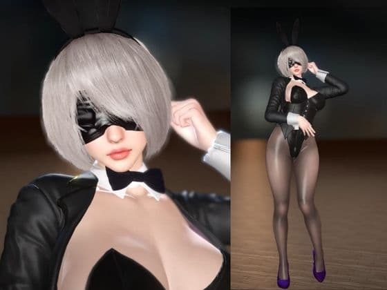 【2B×バニー】夜Barで2Bバニーパラダイス！【バニーロイド】 サンプル1