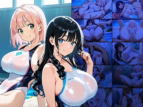 白スク水の清楚姉妹が水泳コーチと孕ませ交尾三昧【4K】 サンプル1