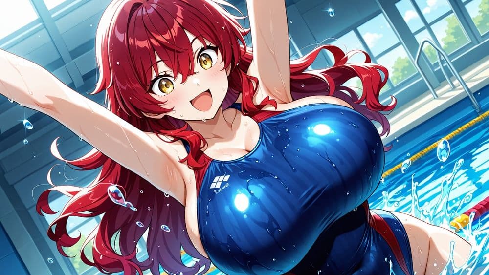 爆乳茶赤水泳美女がコーチと秘密契約で淫らな個人レッスン【4K】 サンプル3