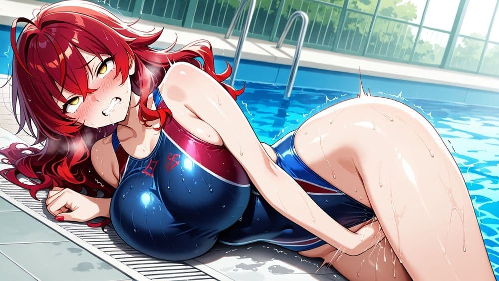 爆乳茶赤水泳美女がコーチと秘密契約で淫らな個人レッスン【4K】 サンプル5