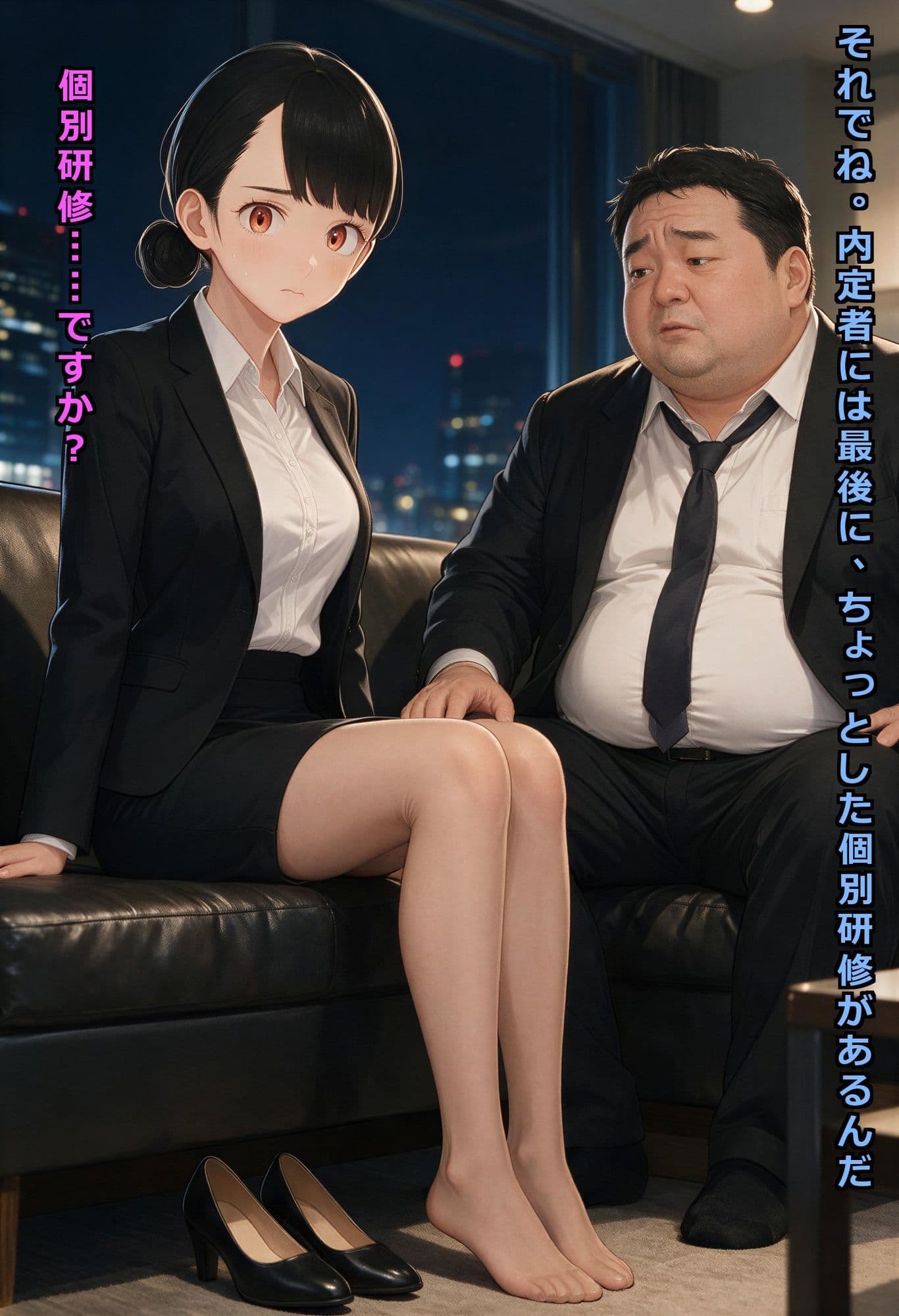 パンスト美脚のリクスー就活JDが、キモおじ人事の特別研修を受け入れるまで サンプル4
