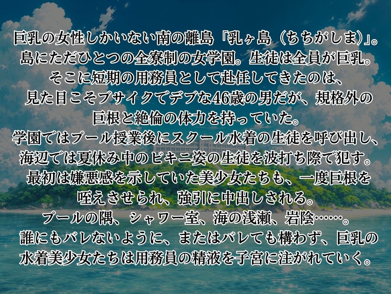 巨乳しかいない離島の女学園で水着美少女たちと中出しセックス集 サンプル1