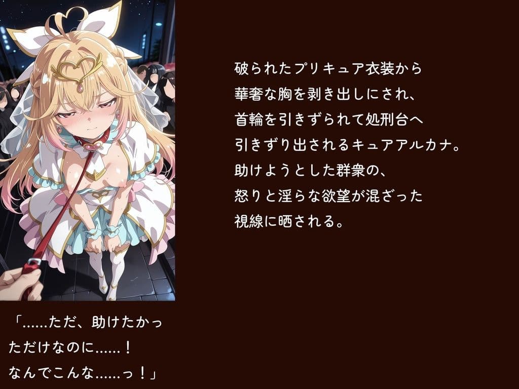 【名プリ】【森亜○るか 497枚＋3mp4】囚われのキュ○アルカナ公開種付け輪○処刑 〜純白に染まる奴●花嫁〜 サンプル1