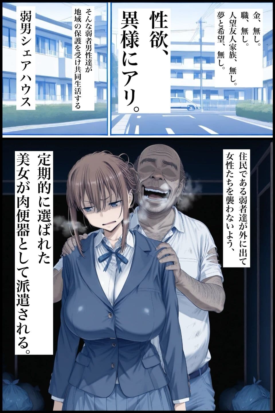 今度はこっちのたわわちゃんが弱男相手に性欲処理介助をさせられるAI・イラスト集 サンプル1