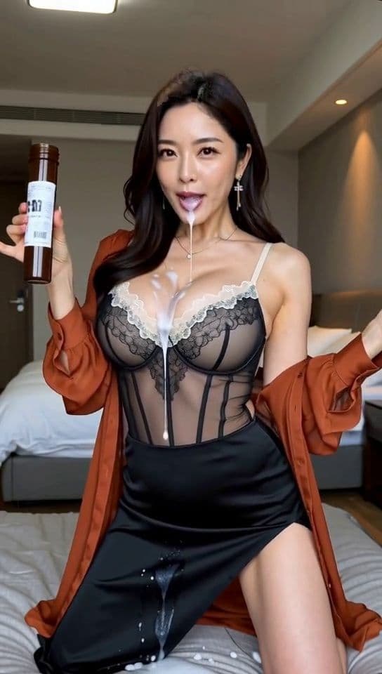 ［AI動画・スマホ特化］ベッドの上でメントスコーラしちゃう淑女な奥様…濡れちゃったから帰れないね…若妻・熟女編 サンプル6