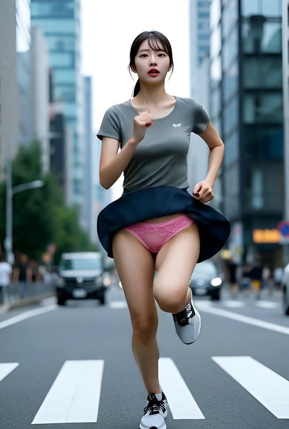 走る！ミニスカ娘たちの無防備パンチラ集141連発 サンプル1