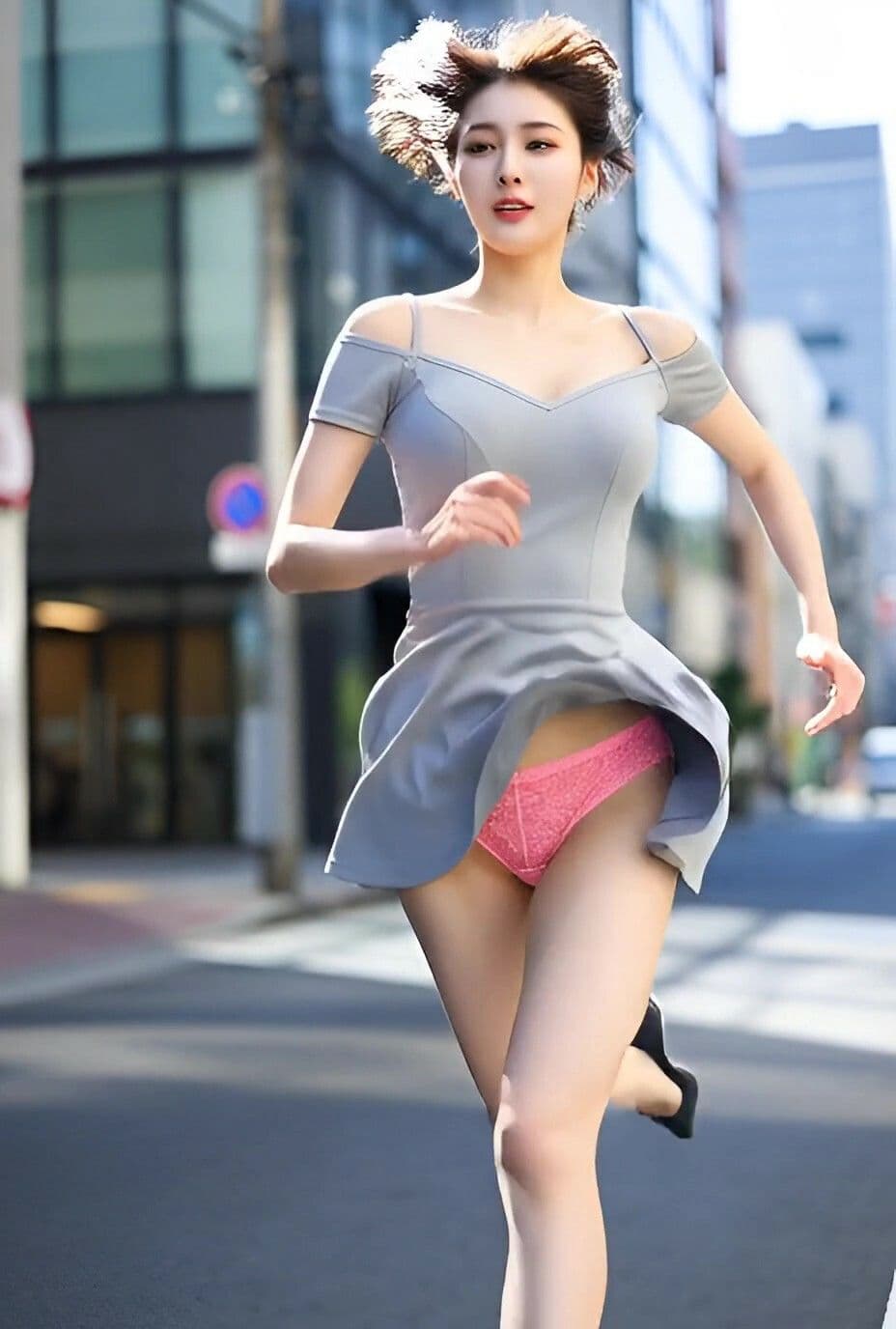 走る！ミニスカ娘たちの無防備パンチラ集141連発 サンプル4