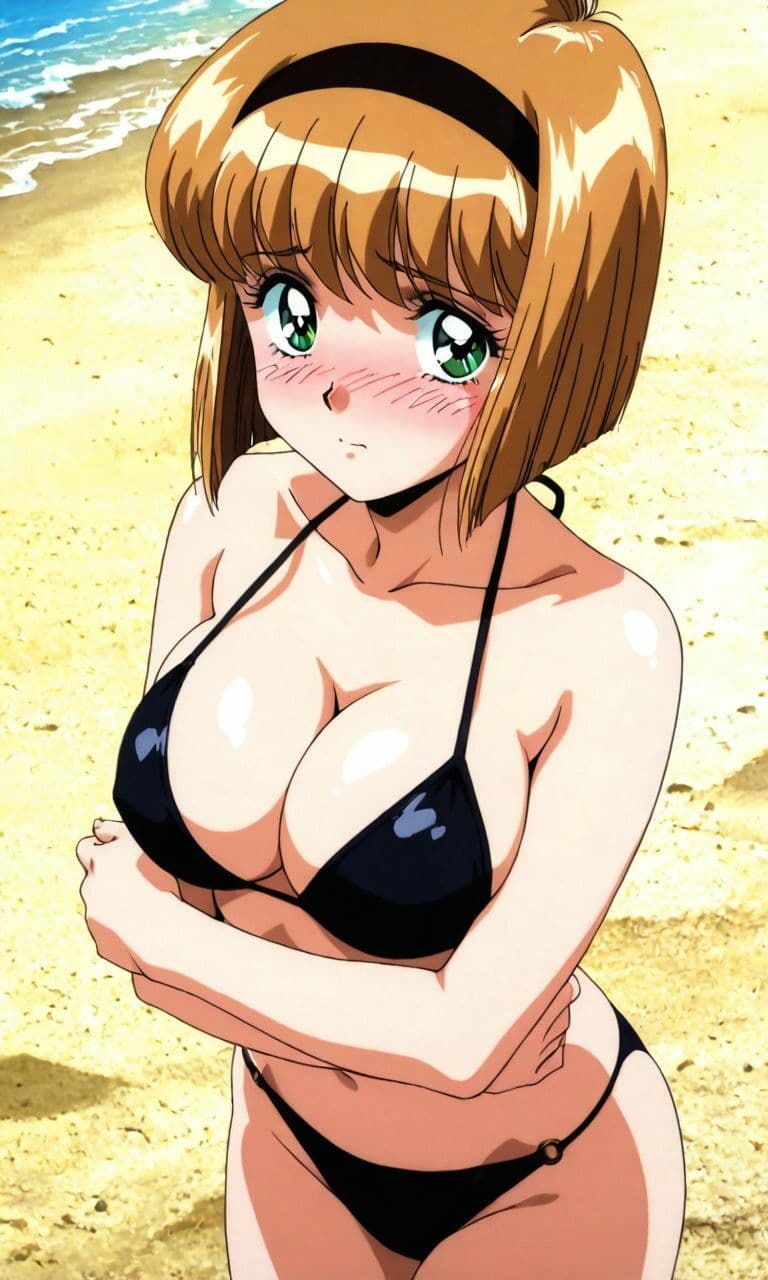 夏の海で細〇美樹が乱れ狂う220枚 サンプル1