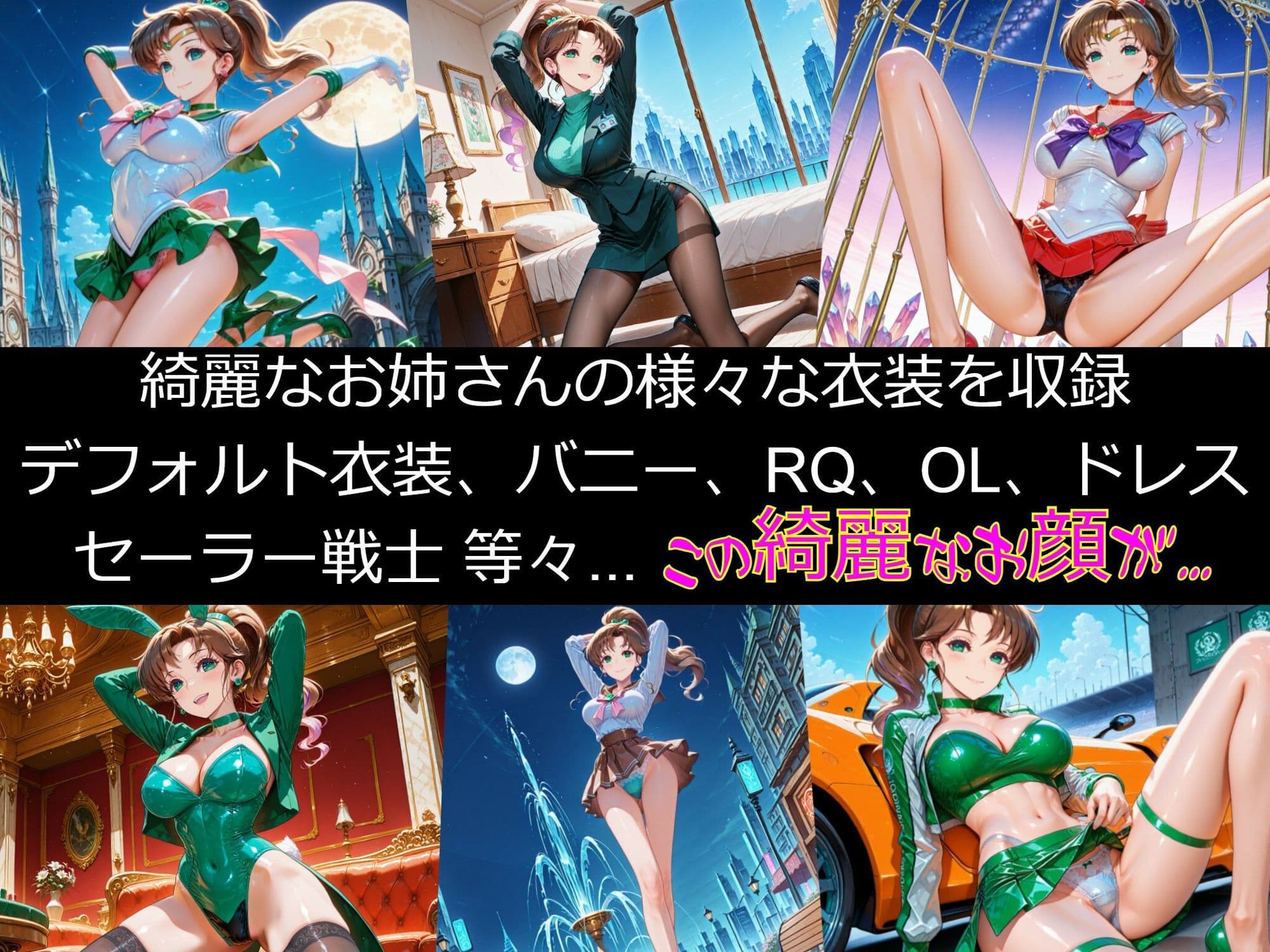 【衣装多種】ジュ〇ター、頼れる乙女の恥辱。鍛え抜かれた肉体が悦びに震え、恥じらいを捨てて媚態を晒す_玩具オナニー編 サンプル1