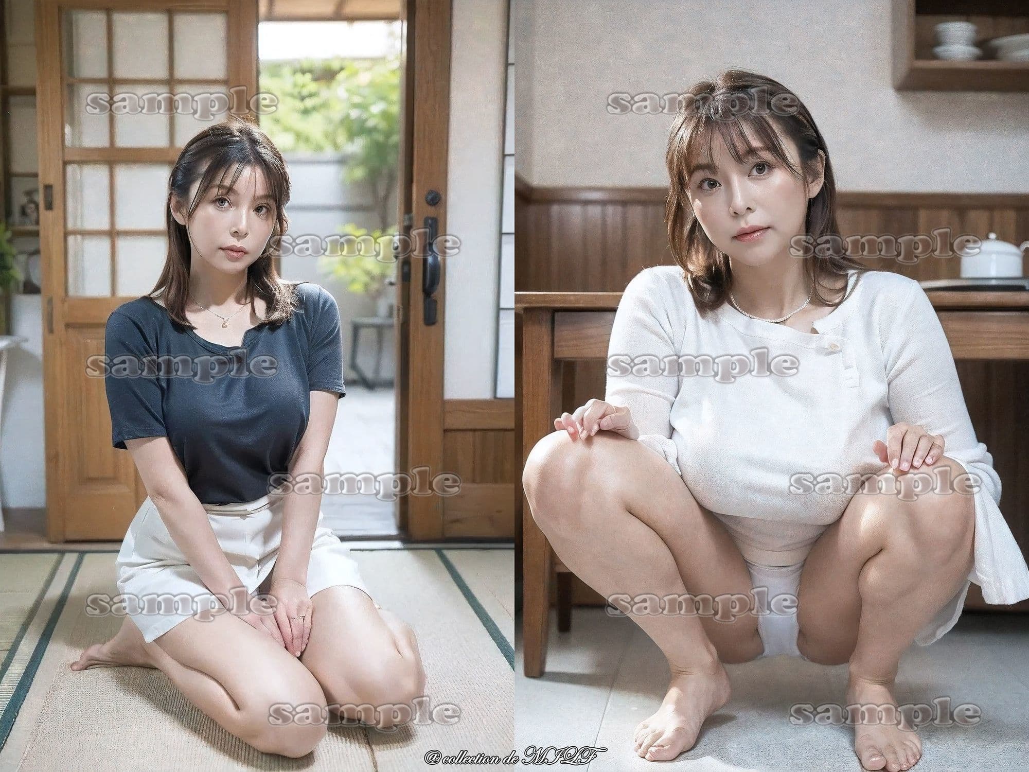【AIグラビア】熟女しゃがみ姿 サンプル10