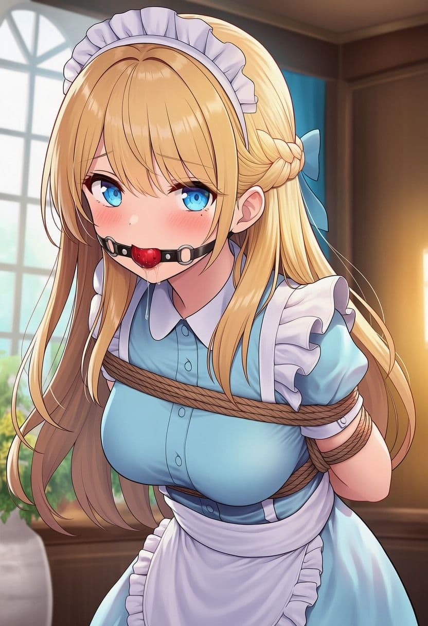 【音声付き】緊縛された女の子動画集 〜ボールギャグ編〜 サンプル1