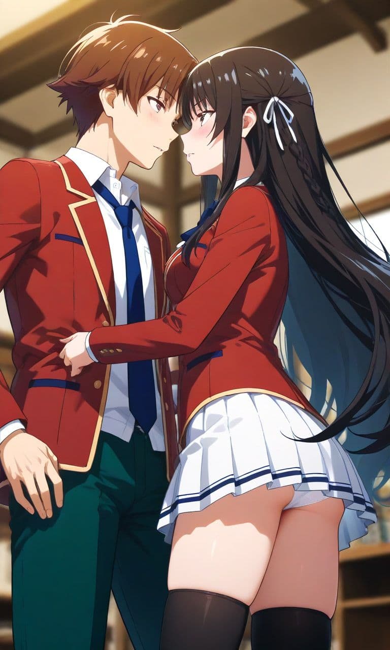 突然堀北にフェラチオされたので最後までヤってしまった綾小路 サンプル2