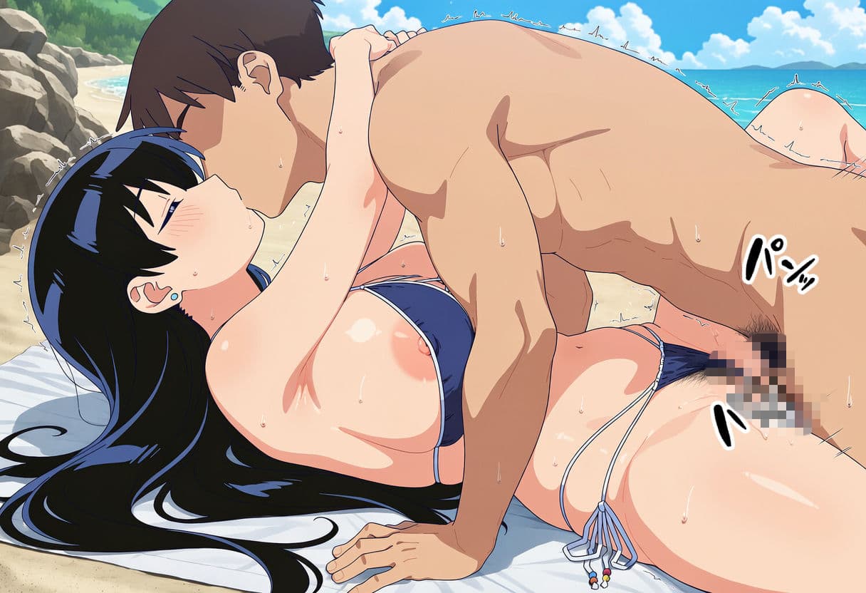 水着の鉱物女子とラブラブエッチ＆NTRエッチ サンプル3