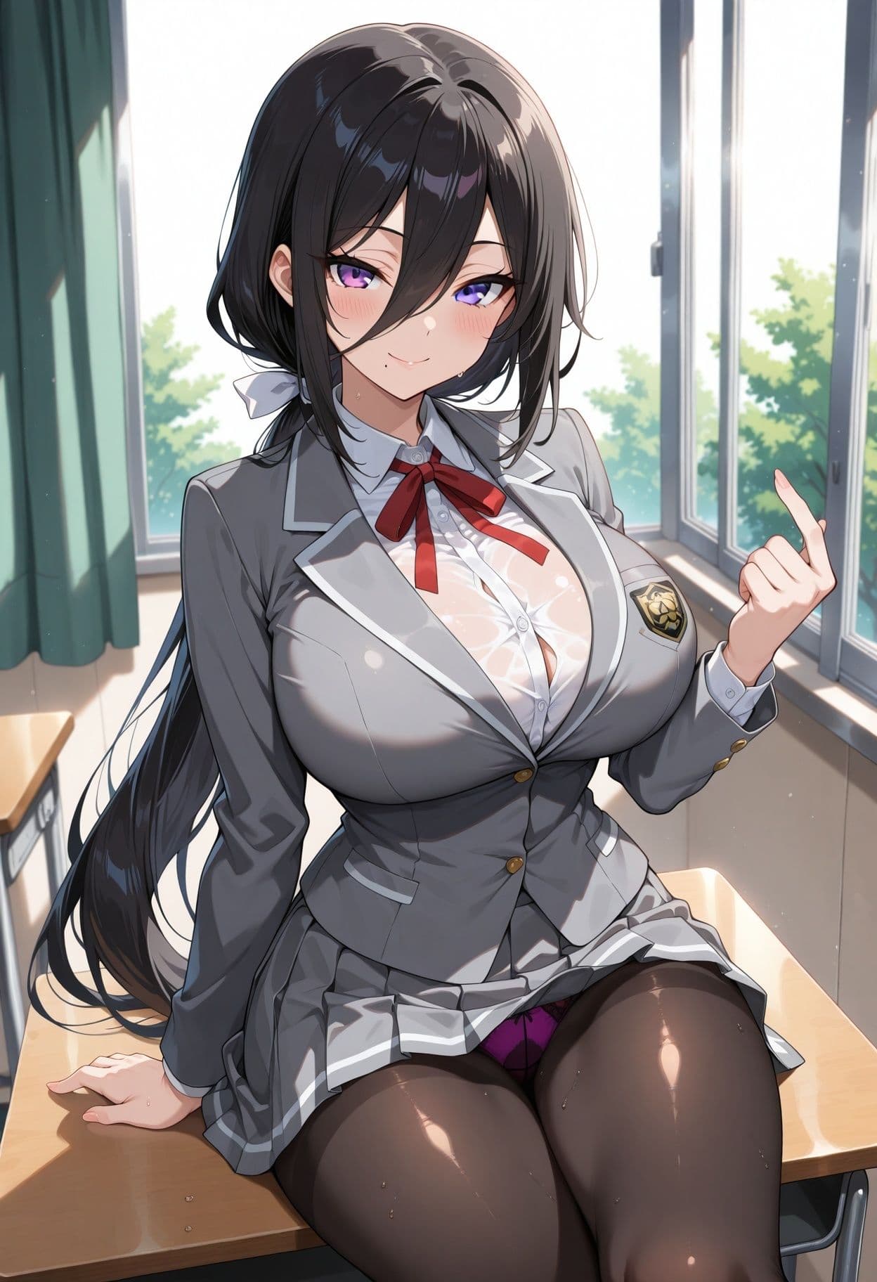 【AI CG集】生徒会孕ませハーレム 〜放課後の生徒会室は孕ませ天国〜 サンプル1