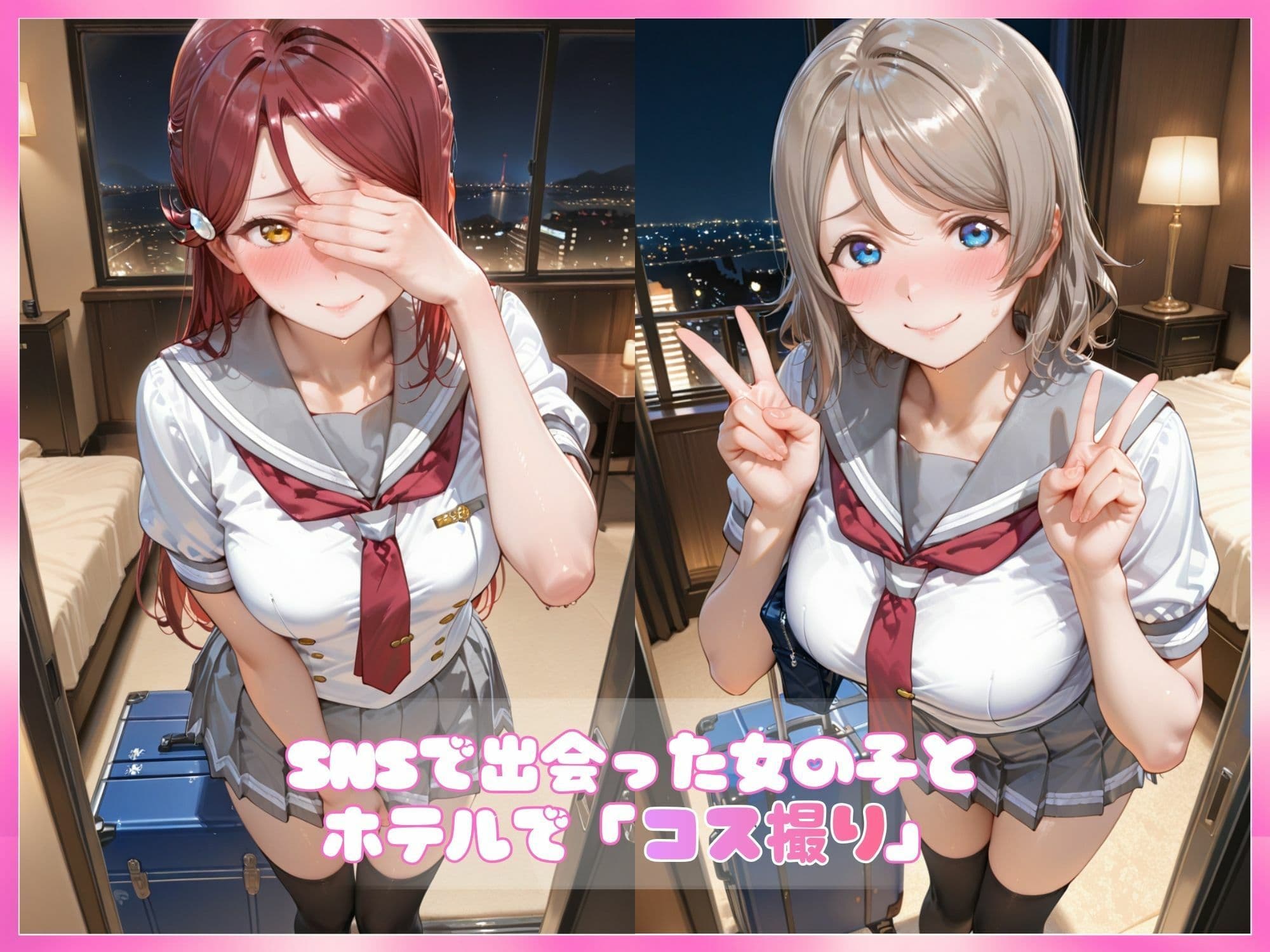 コスプレ撮るだけの約束だったのにオフパコされちゃった。 【〜り○＆よ○〜】 サンプル1