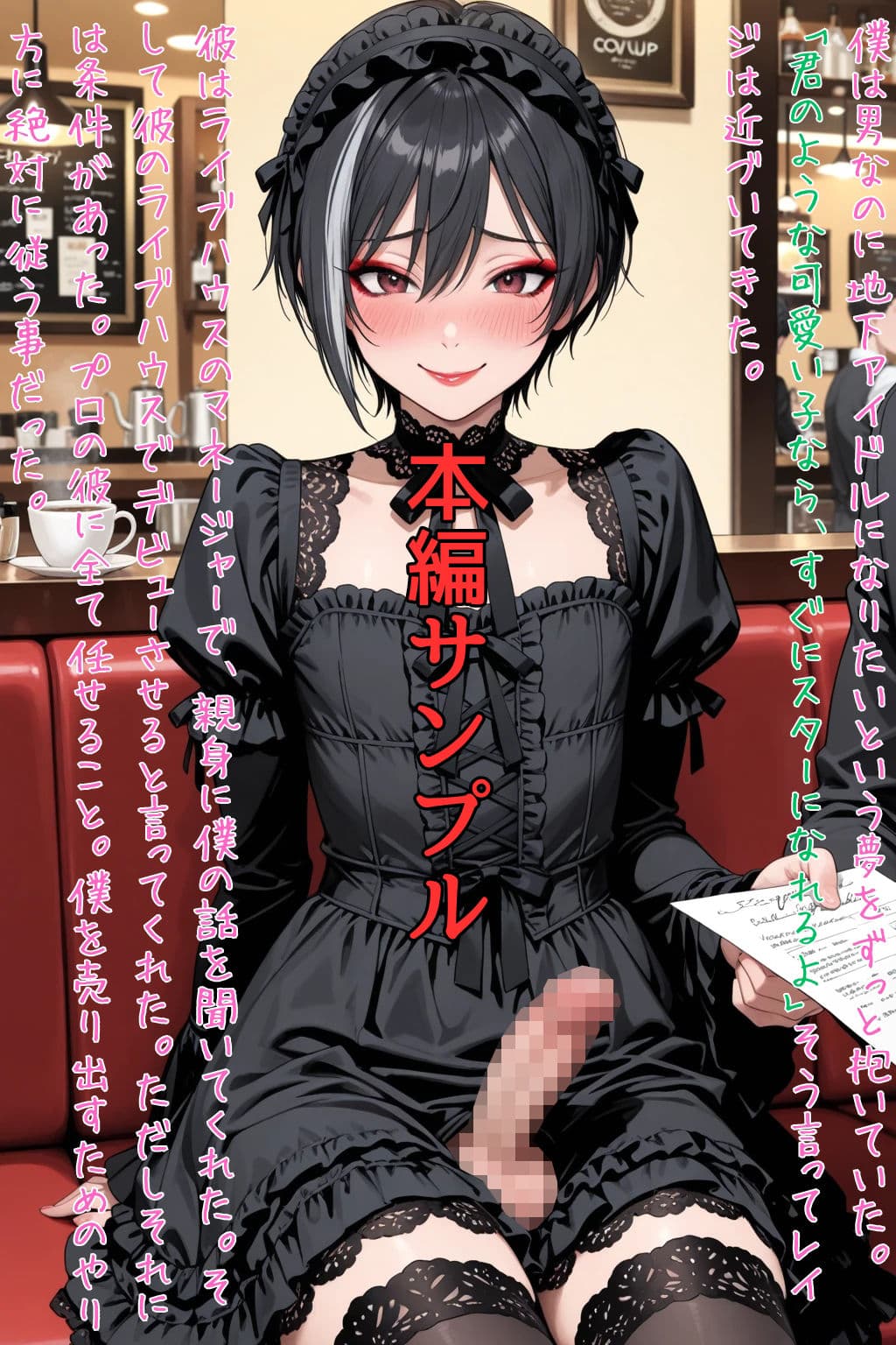Sissy Captions Mな男の娘のシシーキャプション集9 地下アイドルの男の娘 夢を叶える代償に… 僕は彼の言いなりになった… サンプル1