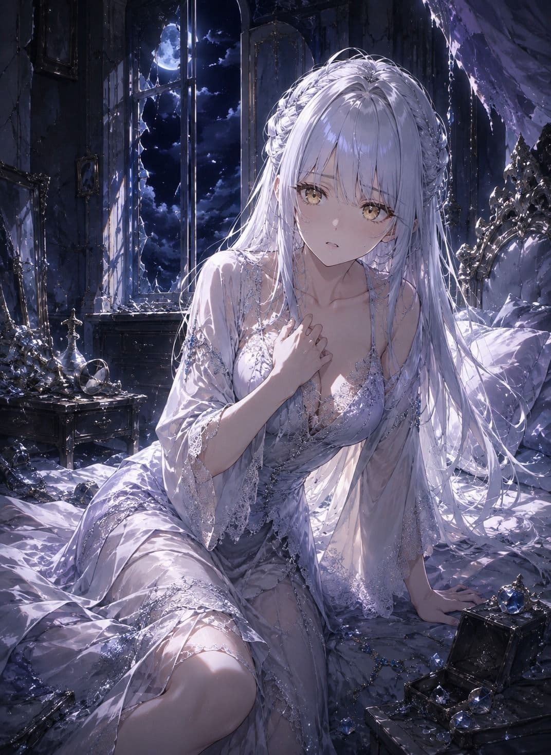 黒月の姫 ― Selene Lunaria ― 第一章「月なき王国の目覚め」 サンプル1