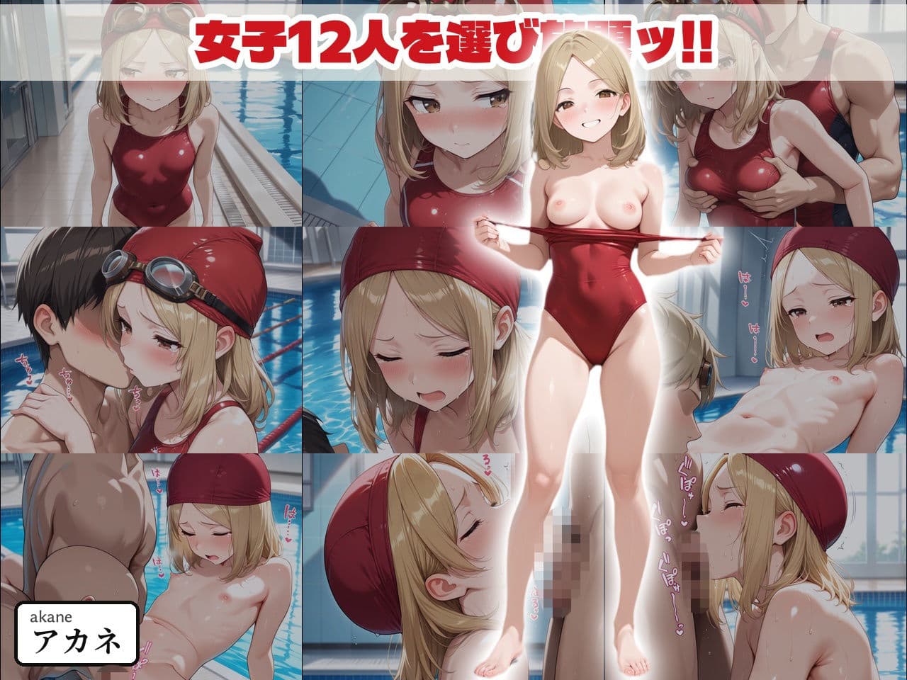12人の女子とプールでセックス サンプル3