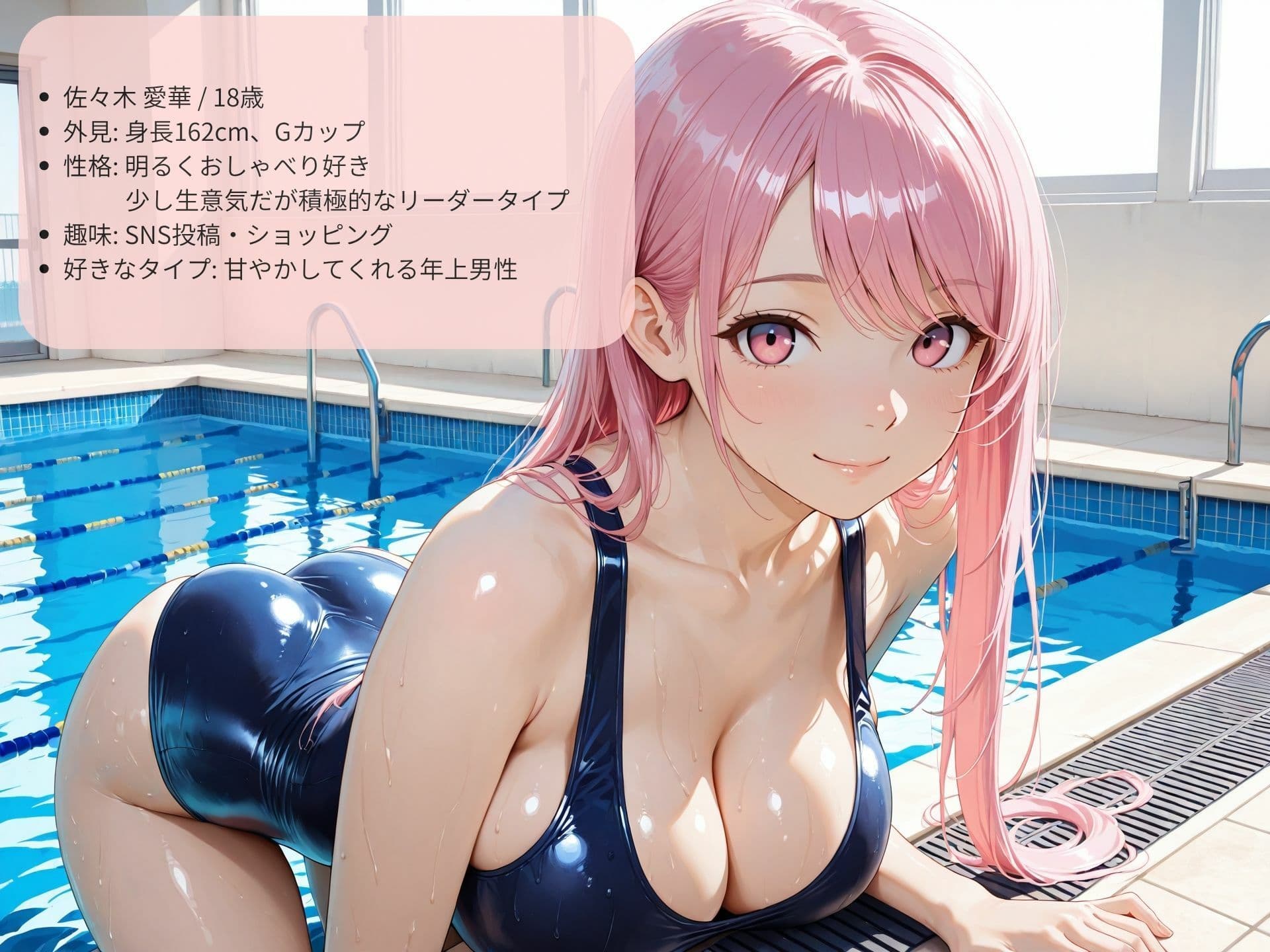 【120fps】生意気なスク水ヤリマン白ギャルがスケベなカラダで僕を誘惑！ サンプル1
