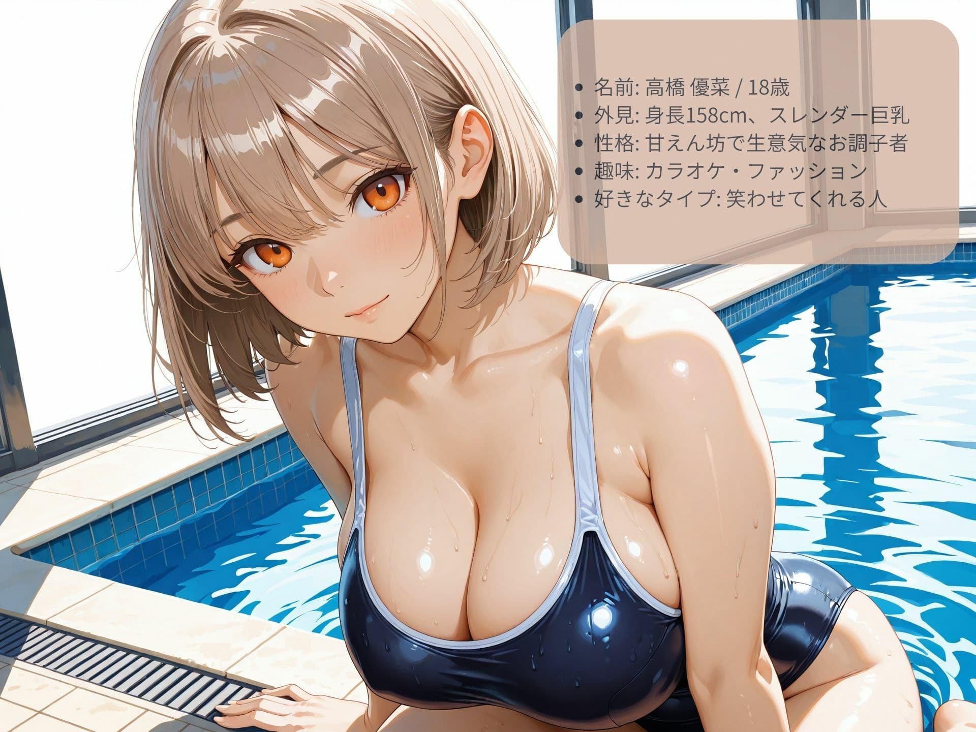 【120fps】生意気なスク水ヤリマン白ギャルがスケベなカラダで僕を誘惑！ サンプル6