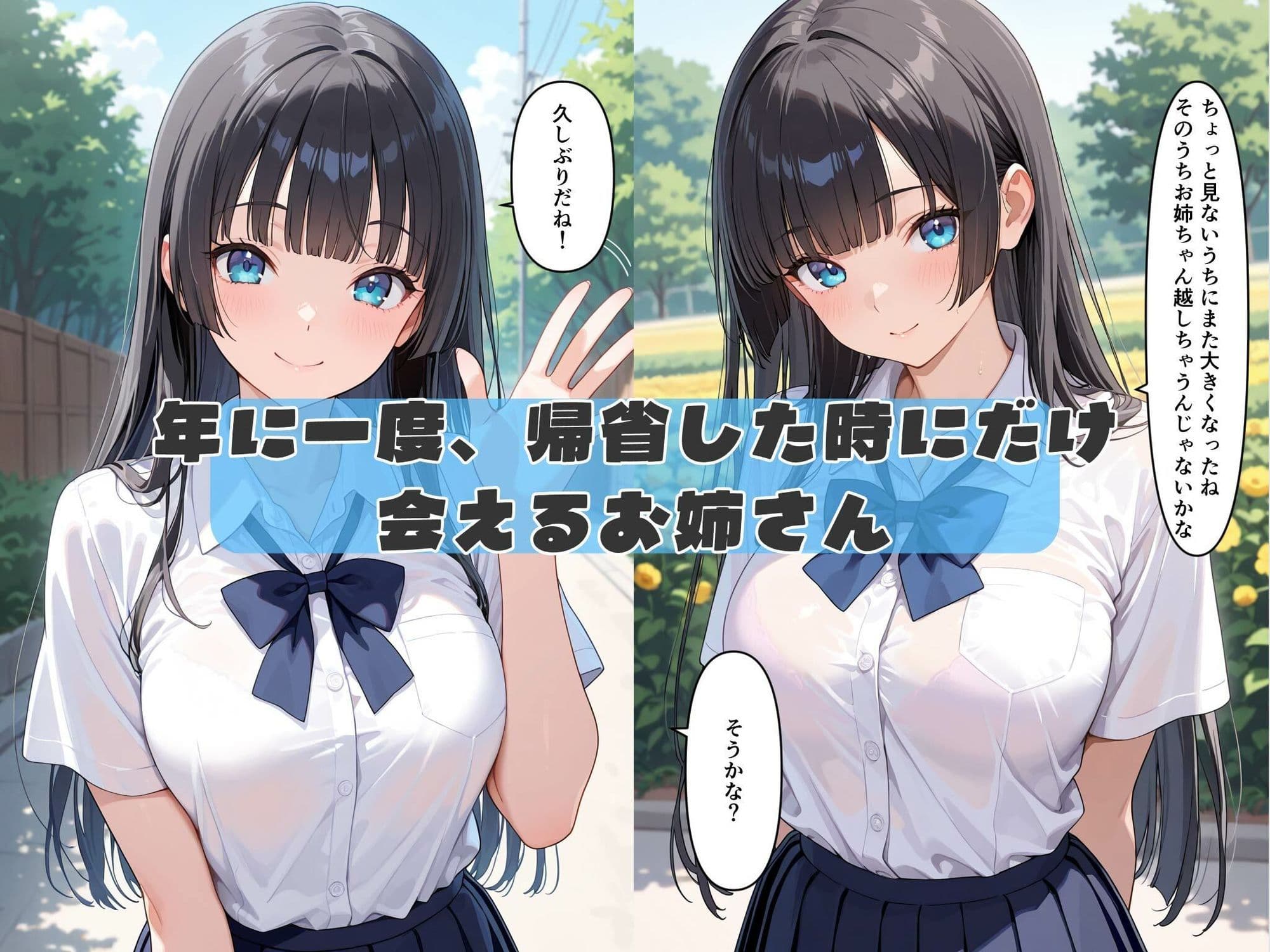 田舎に帰省した時だけ会えるお姉さんとひと夏の思い出作り サンプル1