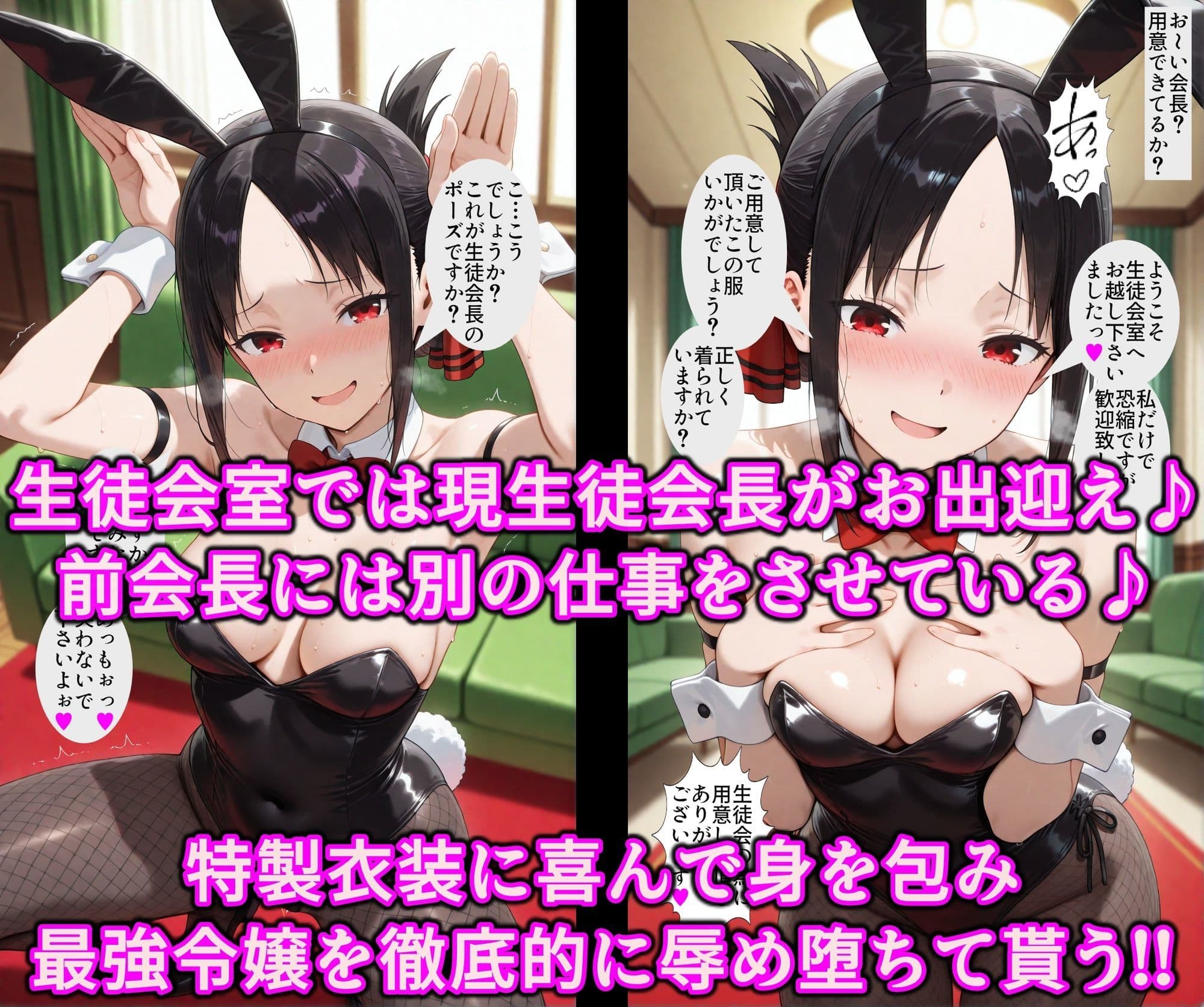 かぐや様達をエロ支配したい！！校則洗脳で生徒全員いいなり発情♪精子ベトベトでチンポ媚びる淫乱性奴 サンプル8