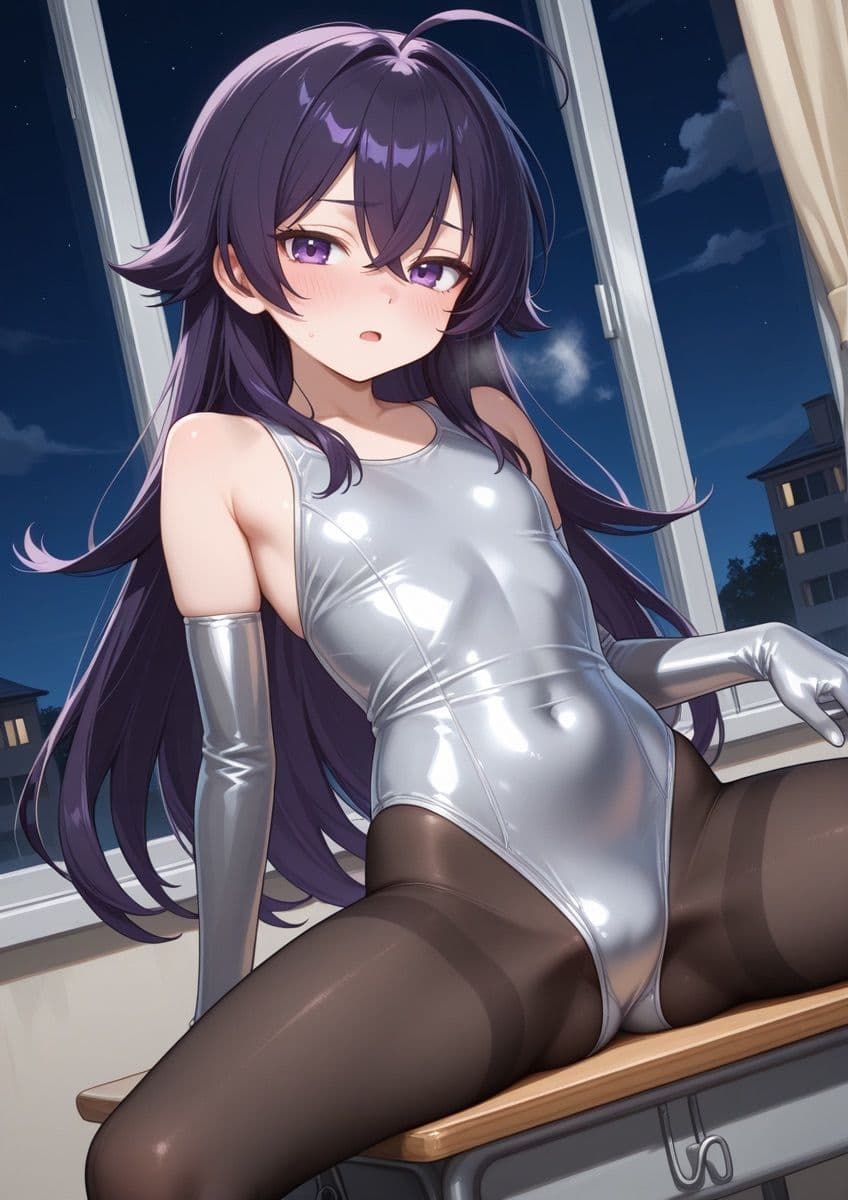 水着タイツの女の子が学校で誘惑するやつ 1 サンプル1