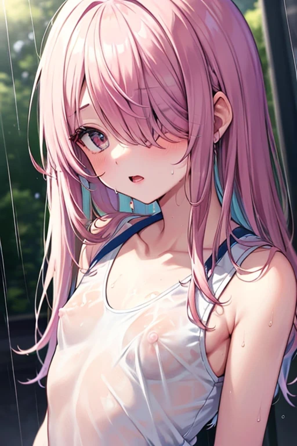 雨の日のノーブラ体育…やっぱりこうなるw サンプル3