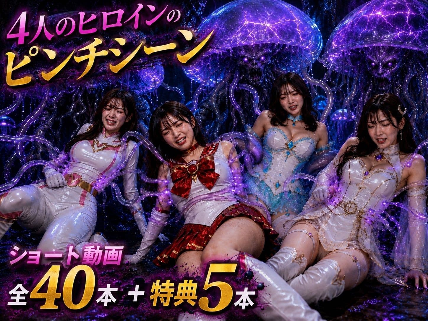 特撮ヒロイン絶体絶命！〜クラゲ怪人の触手地獄〜 サンプル1