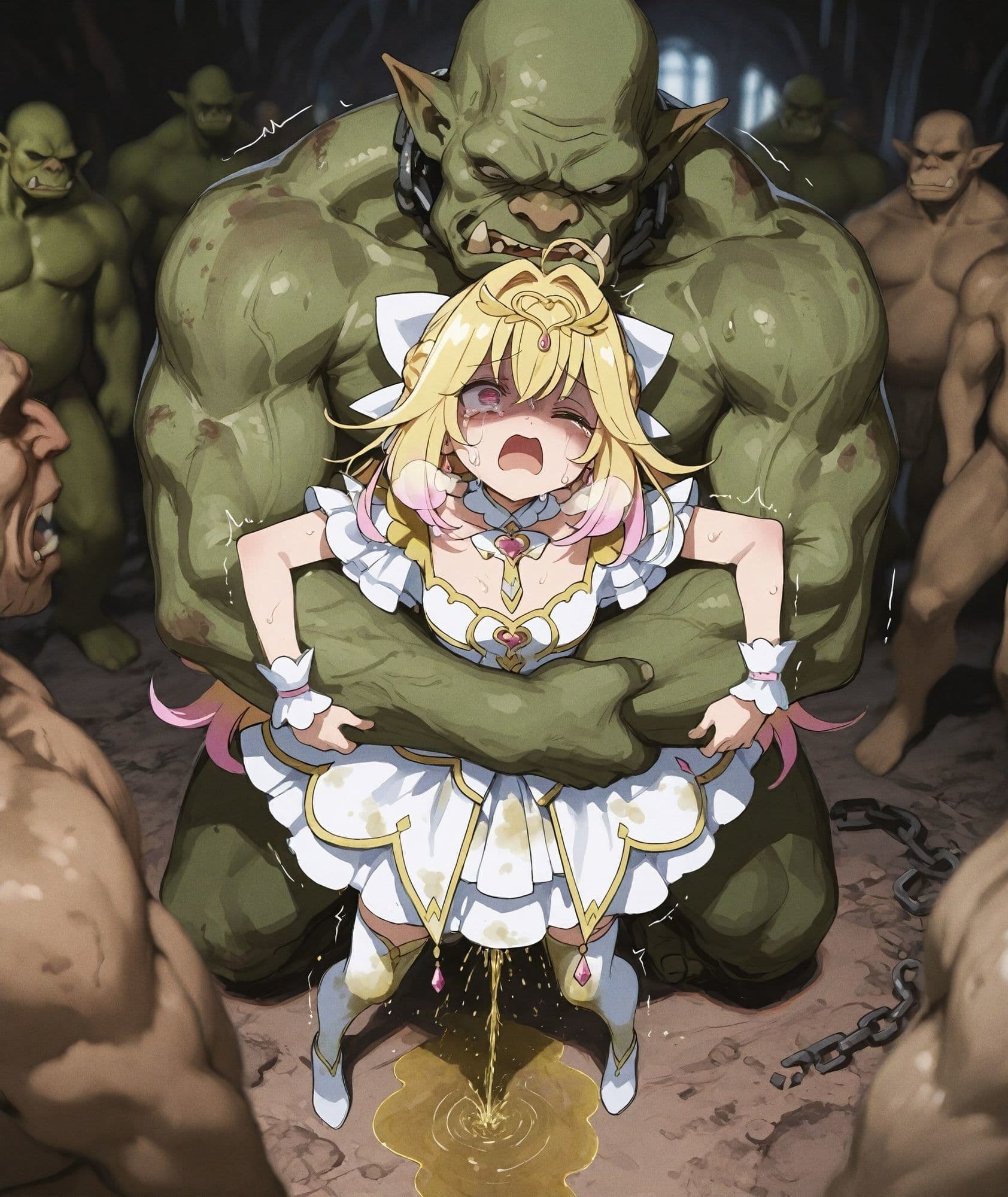 【森亜るるか】 淫獄陥落悪堕 〜純潔の魔法少女がオークの肉便器へと堕ちる二段変身レ●プ〜 サンプル2