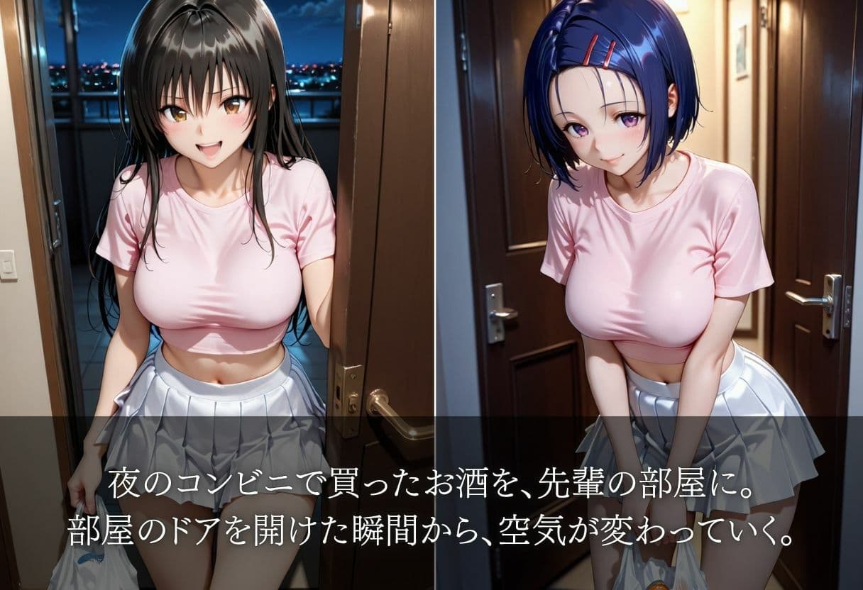 【夜だけの言い訳】酔ったまま、先輩の部屋で… サンプル1