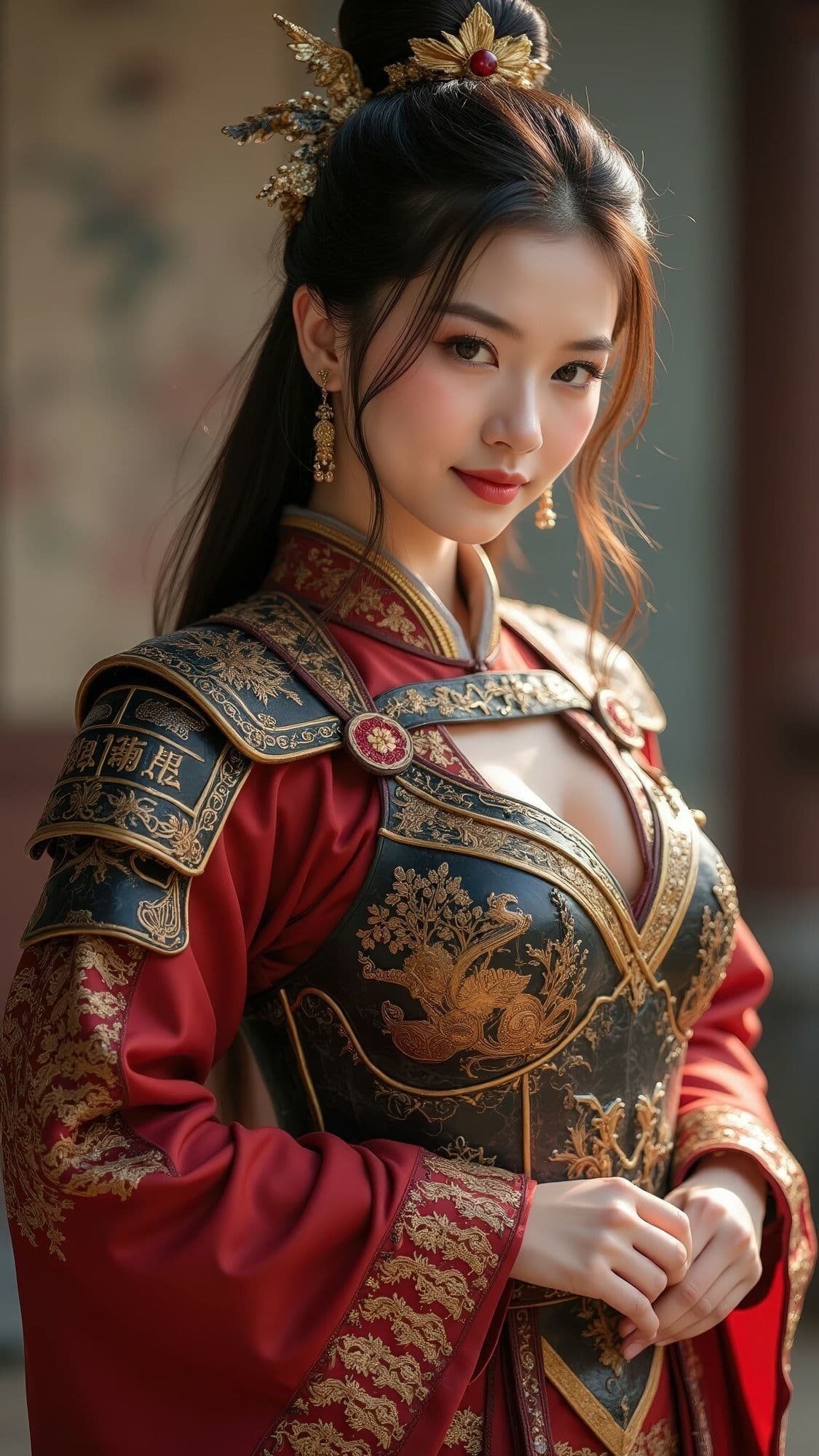 【AI実写】古代中国女将軍下着写真集Vol.1 サンプル9