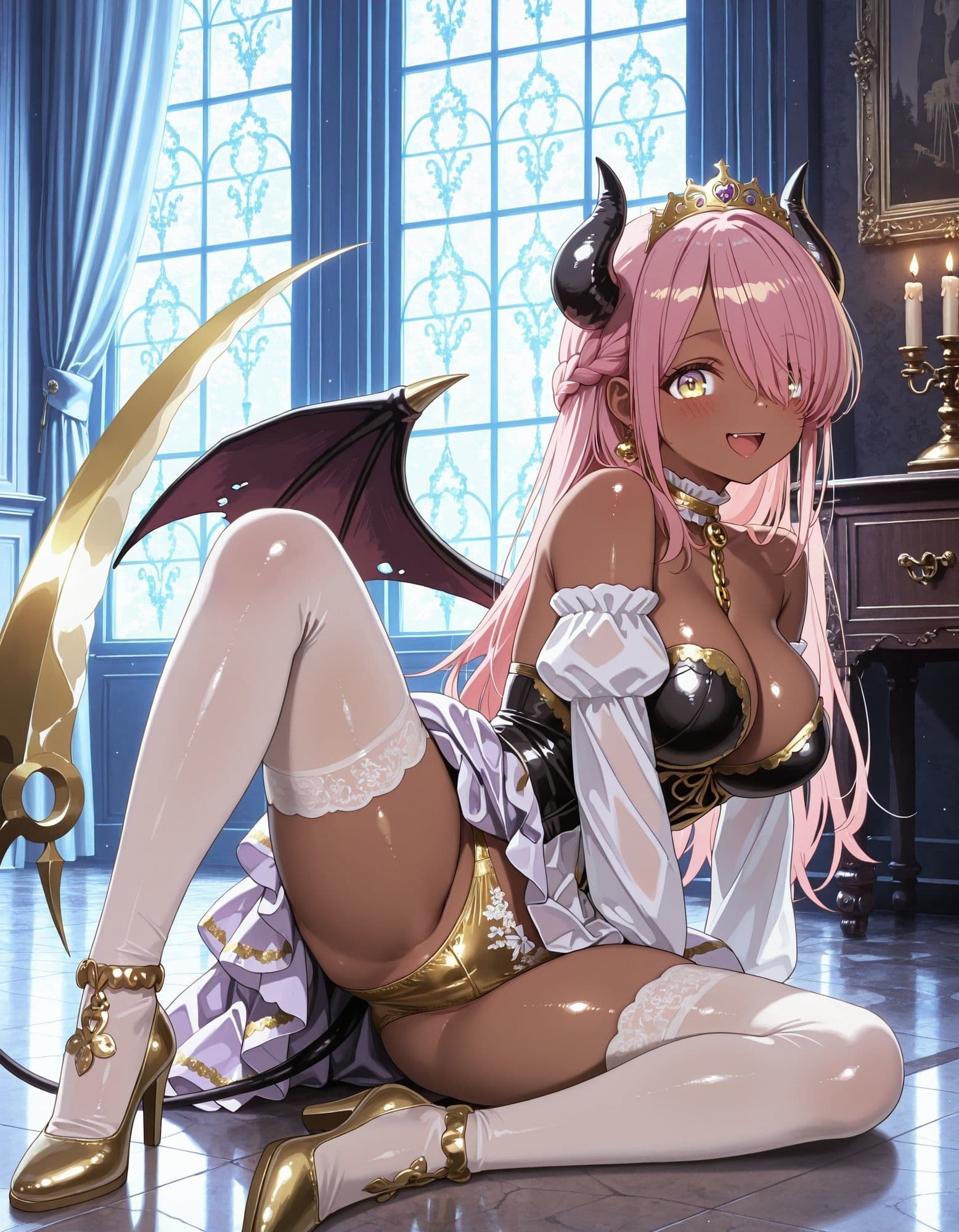 サキュバスコスでパンチラ サンプル6