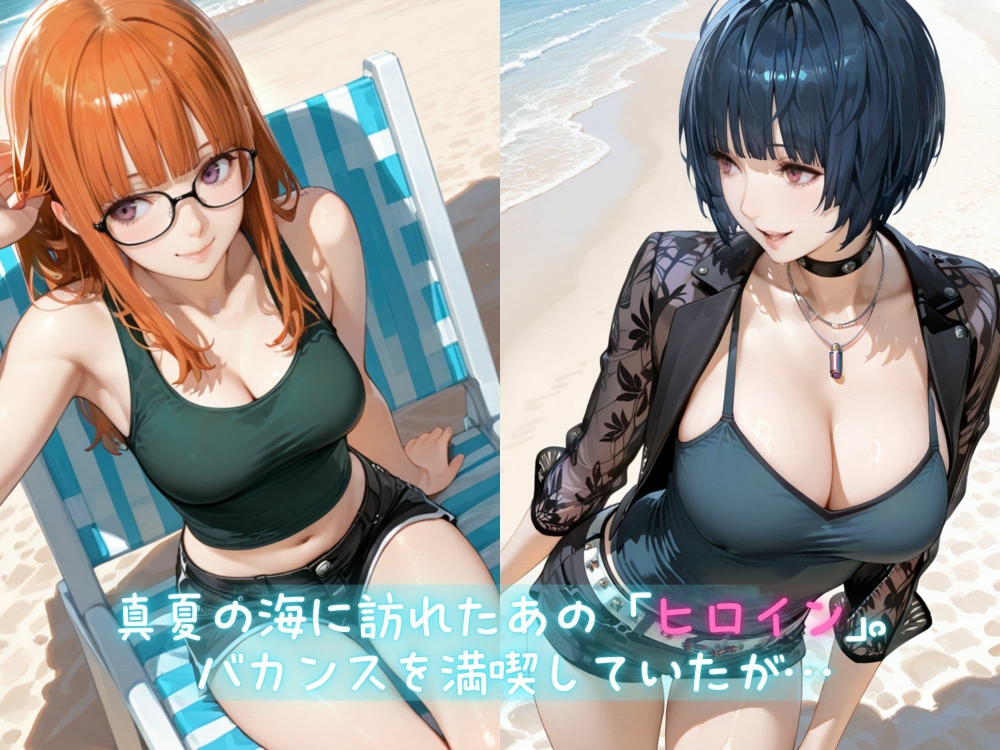 メス堕ちヒロイン  〜 た●み＆ふ●ば 夏の海編 〜 サンプル1
