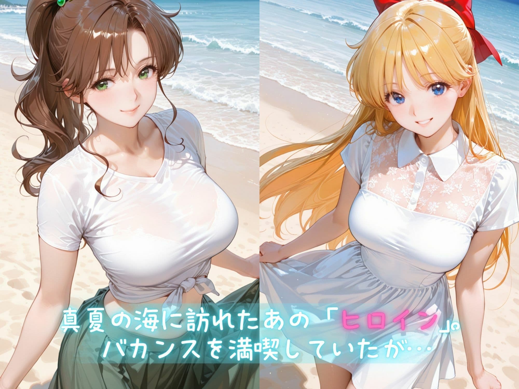 メス堕ちヒロイン  〜 ま●と＆み●こ 夏の海編 〜 サンプル1