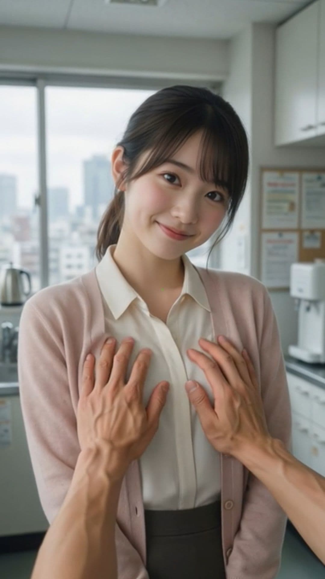 新入社員2 給湯室 課長 先輩 いたずら 不倫 セクハラ ブラジャー パンティ OL 職場 サンプル4