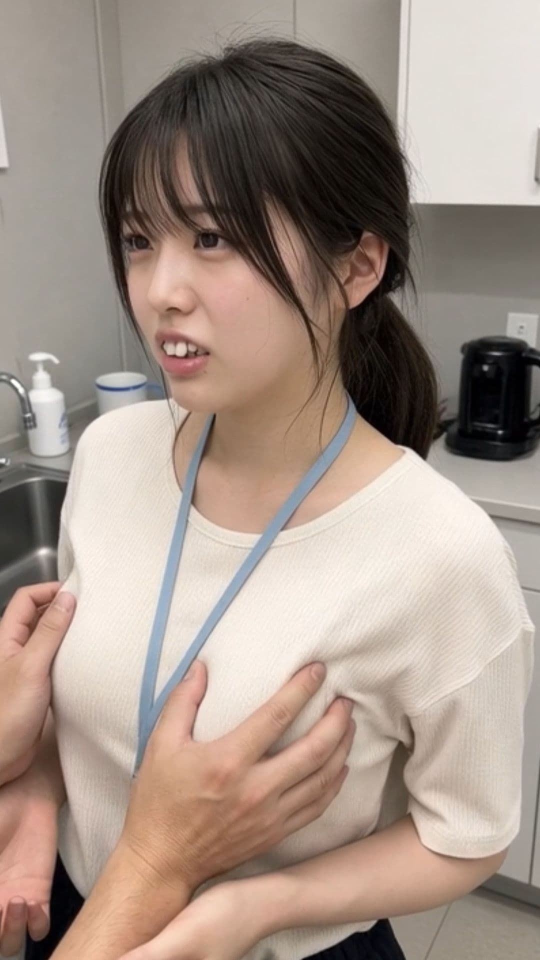 新入社員2 給湯室 課長 先輩 いたずら 不倫 セクハラ ブラジャー パンティ OL 職場 サンプル6