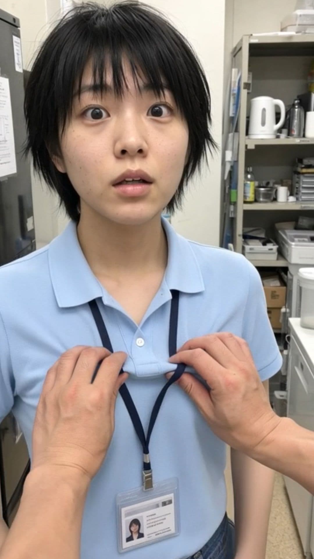 新入社員2 給湯室 課長 先輩 いたずら 不倫 セクハラ ブラジャー パンティ OL 職場 サンプル7
