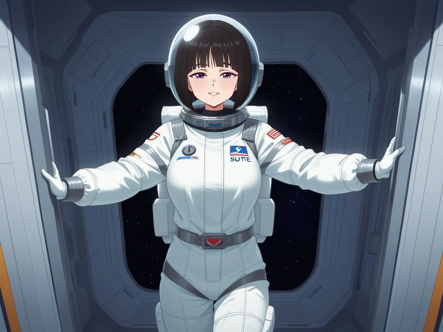 大自然を満喫する美女と水着の女の子と女性自衛官と女性宇宙飛行士 サンプル7